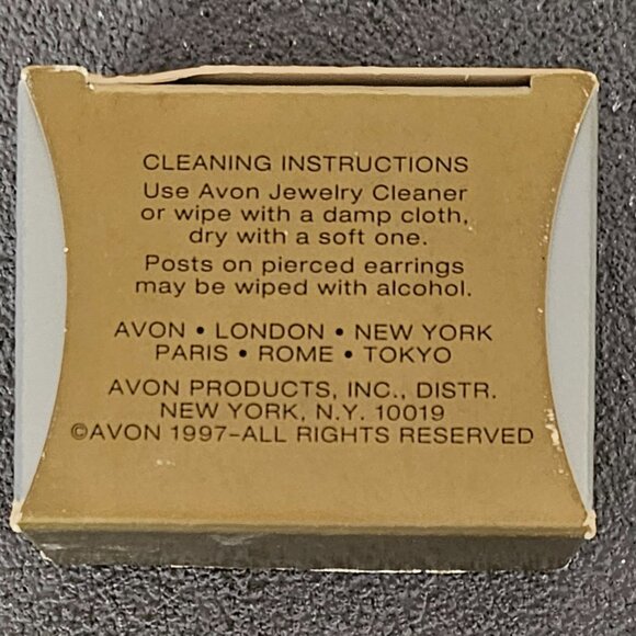 Avon Spring Fashion Pierced Earrings - Vintage 1997 Gold Tone - Picture 5 of 5